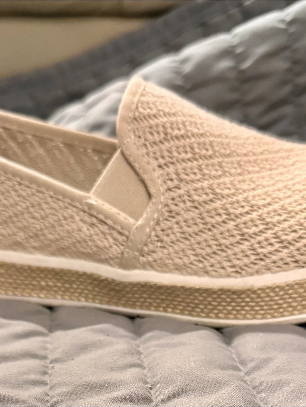 Skechers BOBS Memory Foam Slip-On Sneakers - Beige